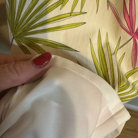 Talbot's Gorgeous Palm Print Tropical Silk Blend Stretch Pants PLUS: 24 #J - Picture 5 of 11